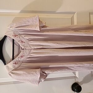 White Stag Pink Embroidered Nightgown